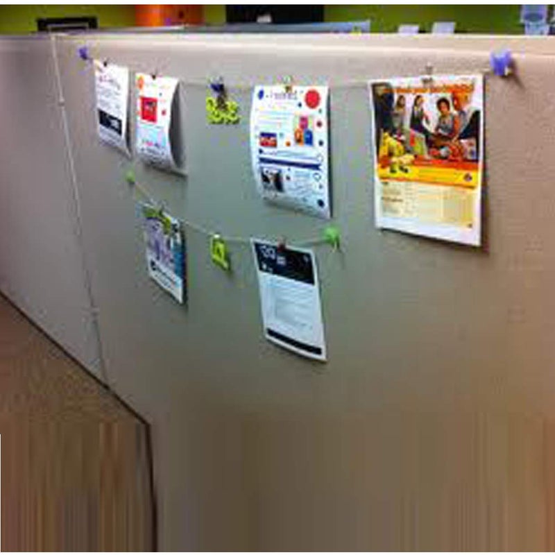 MIKE Gloperti Panel Cubicle Clip for Fabric Panels, Standard Size, 40-Sheet Capacity, Pack of 20, White - Image 3